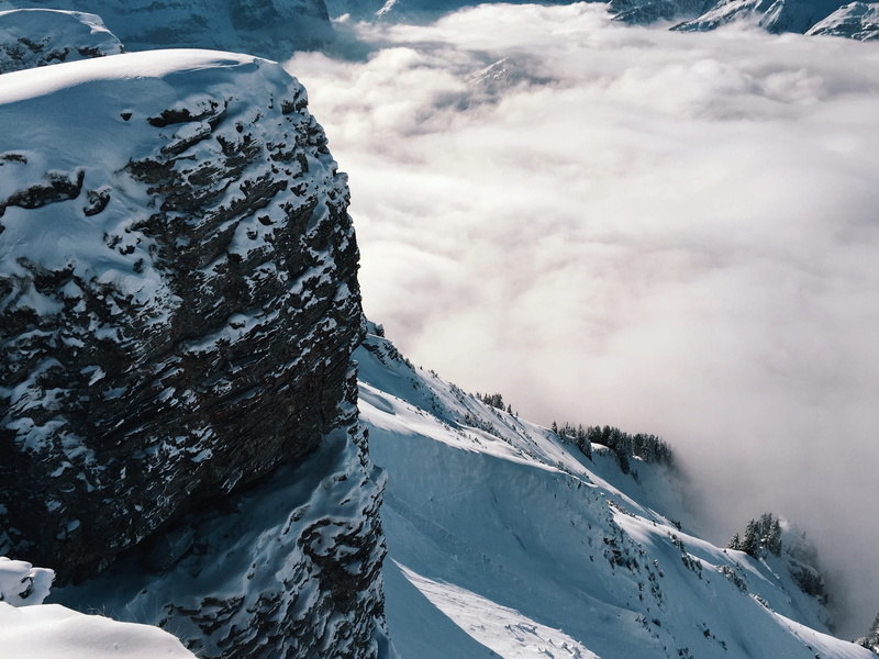 white color, day, environment, tranquility, snow, cold temperature, covering, trees, clouds, scenics - nature, extreme weather, sky, 2K, rotsteckli, switzerland