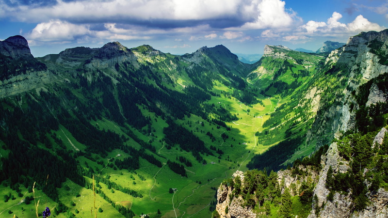 Bernese Alps, 4K, 4K, Switzerland, Justis Valley, Scenery