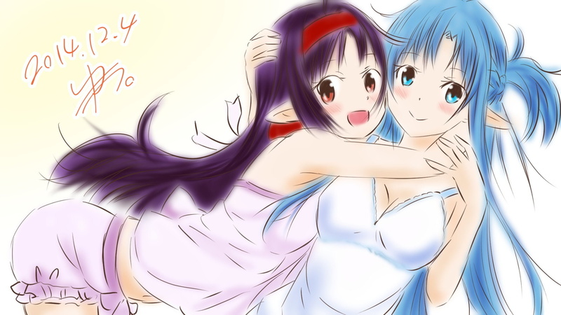 Sword Art Online, Yuuki Konno, Asuna Yuuki, Sword Art Online II, 1080P
