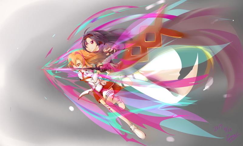 Yuuki Konno, Asuna Yuuki, Sword Art Online II, Sword Art Online, 1080P
