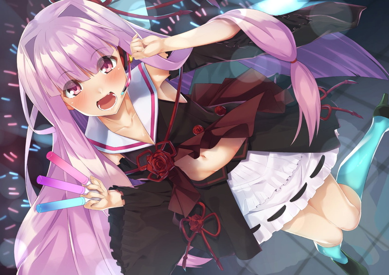 one person, representation, purple, sunlight, Voiceroid, celebration, thigh-highs, adult, fashion, disguise, real people, violet hair, Vocaloid, human representation