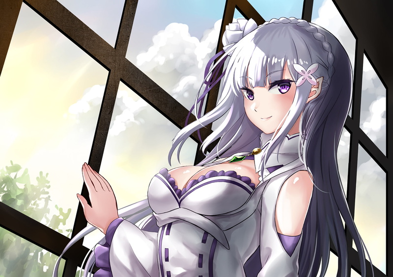 plants, representation, Re:Zero Kara Hajimeru Isekai Seikatsu, art and craft, no people, 1080P, female likeness, white hair, built structure, spirituality