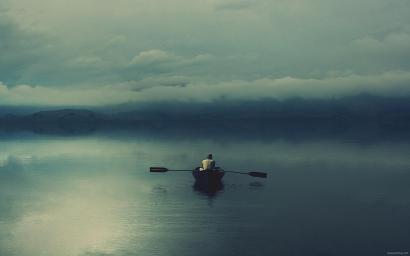 lake, 2K, boat, quiet, dark, 3d and abstract, storm
