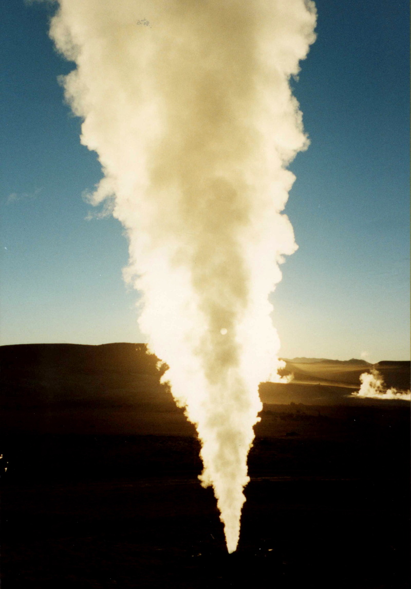 air pollution, smoke, industry, sun, atmospheric, sunlight, built structure, geyser, summer, steam, blue, water, uyuni salt flat, light, eruption, wildlife
