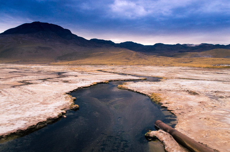 sky, tatio, tranquility, andes, cloud - sky, no people, scenics - nature, mountain, beauty in nature, geyser, rock, altiplano, day, water, environment