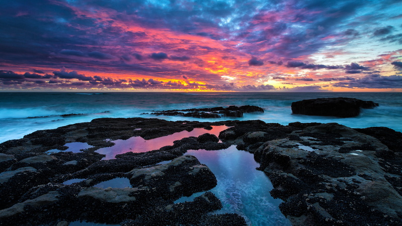 sea, sunset, Oregon, tranquility, water, seascape, landscape, cape Arago, sky, horizon over water, tranquil scene, romantic sky, beach, solid, scenics - nature