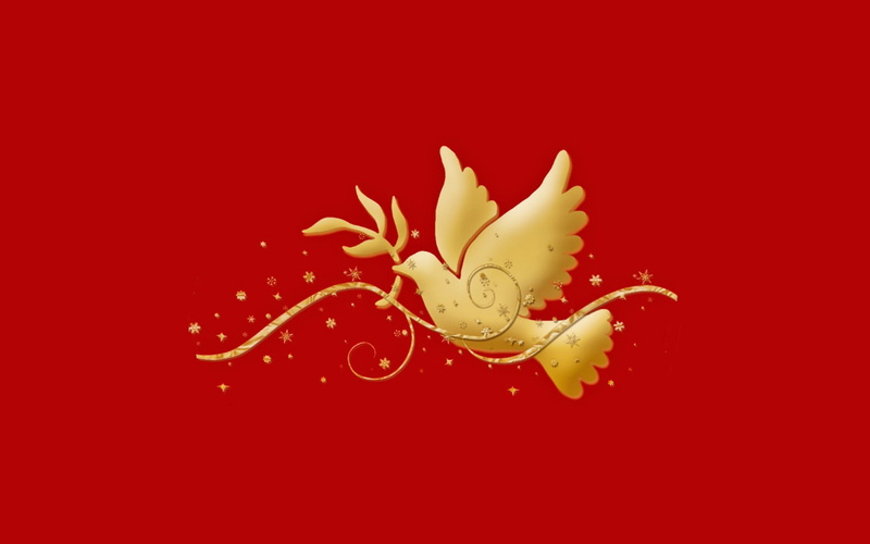 sticker, christmas, event, 2K, dove, gold, classic, christian, stick, round, peace