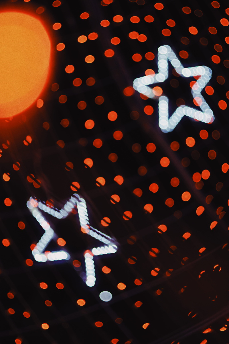 polka dot, lifestyles, stage, bokeh, nightlife, celebration, star symbol, plant, indoors, christmas tree, illuminated, vsco, light - natural phenomenon