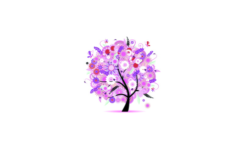 growth, decoration, leaf, season, illustration, studio shot, branch, fragility, no people, plant, pink Color, tree, flower, close-up, ornate, botany, spring