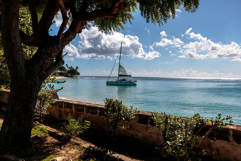 sailboat, atlantic ocean, water, 5K, Clearwater, clearwater villa ocean view, Barbados, scenics - nature, sea wall, beach, cloud - sky, transportation