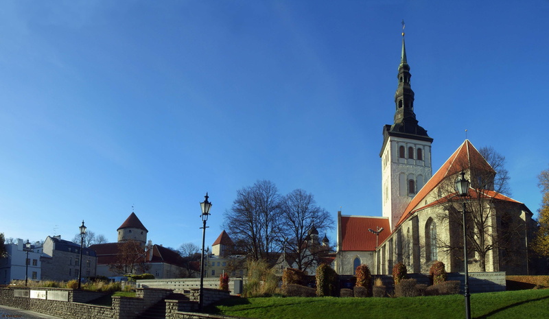 built structure, belief, spire, estonia, the past, architecture, building, tallinn, blue, nature, niguliste kirik, spirituality, clear sky, building exterior
