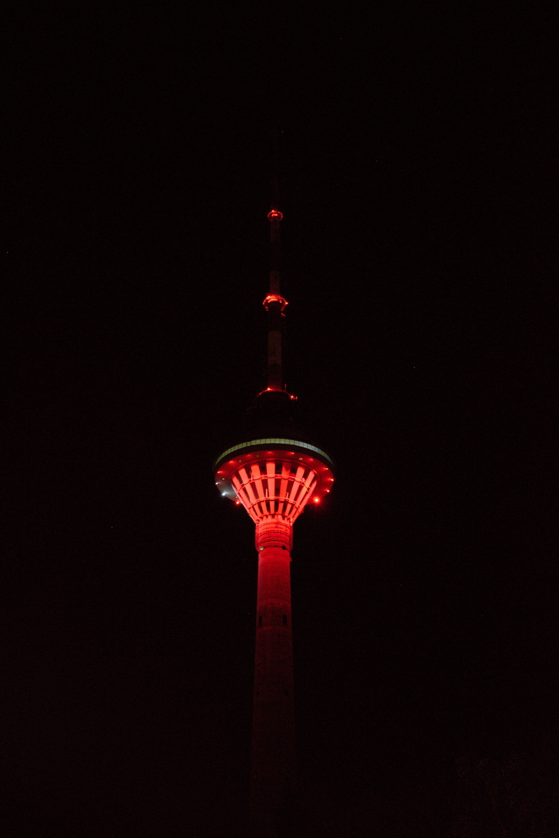 communication, lights, lighting equipment, no people, black background, red, tallinn, tv, building, tower, 5K, estonia, nature, outdoors, tall, spire