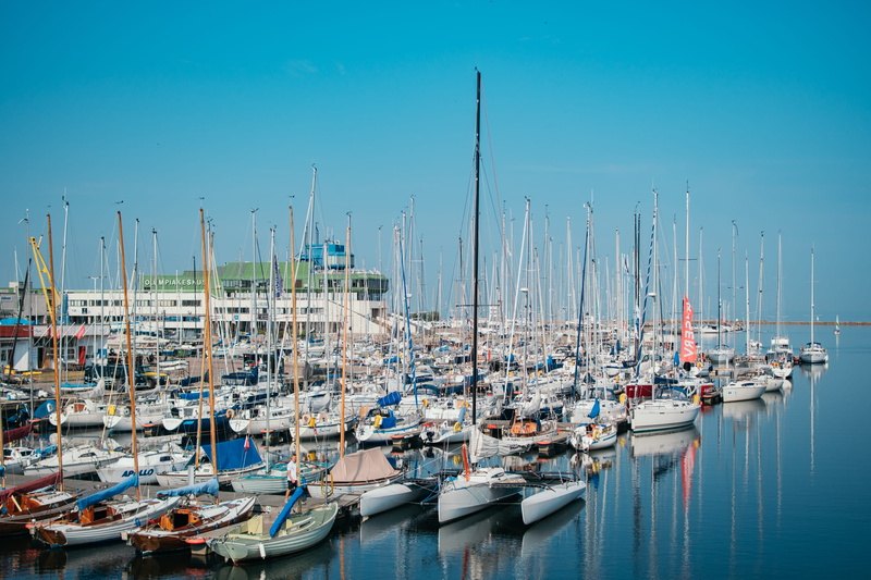 estonia, nature, pirita, sky, outdoors, port, 2K, nautical vessel, harbour, wooden post, harbor, blue, travel, fishing industry, sea, sailboat, no people