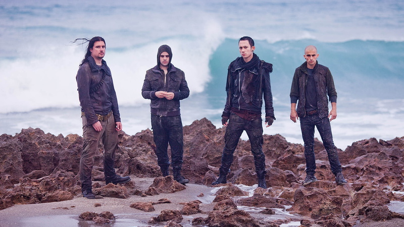 trivium, waves, sea, 1080P