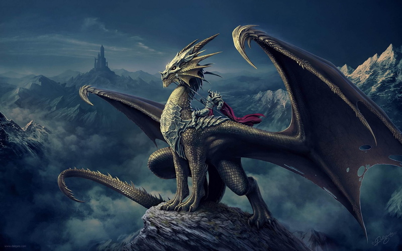 dragon, rider, fantasy, beast, 1080P, awesome