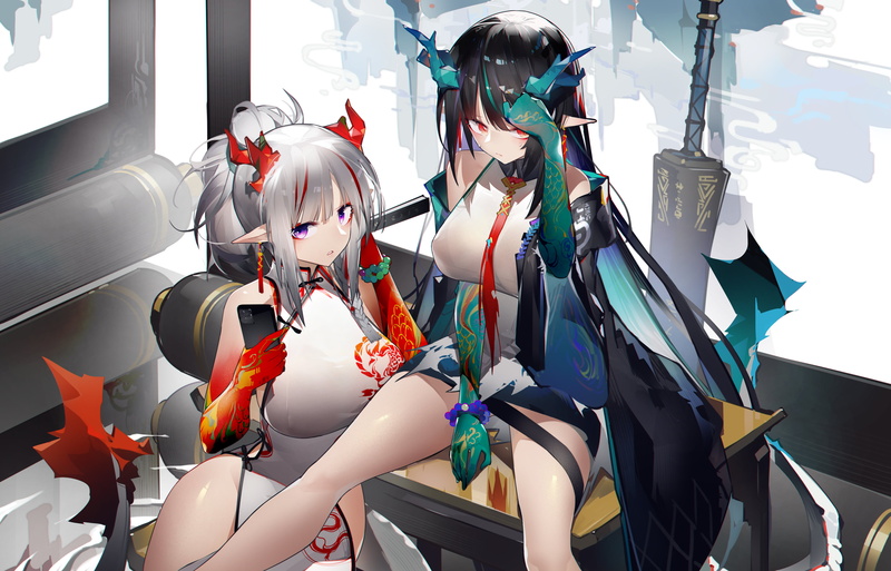 anime girls, Arknights, 4K, anime, YuShe Quetzalli, Nian(Arknights)
