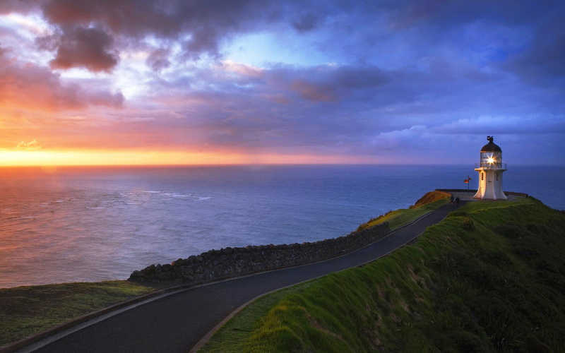 reinga, cape, 1080P, nature and landscape, lighthouse