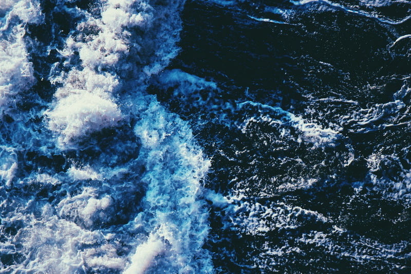 motion, body, solid, flowing water, rock - object, beauty In Nature, high angle view, day, sea, flowing, rock, blue, wet, summer, wave, swash, backgrounds