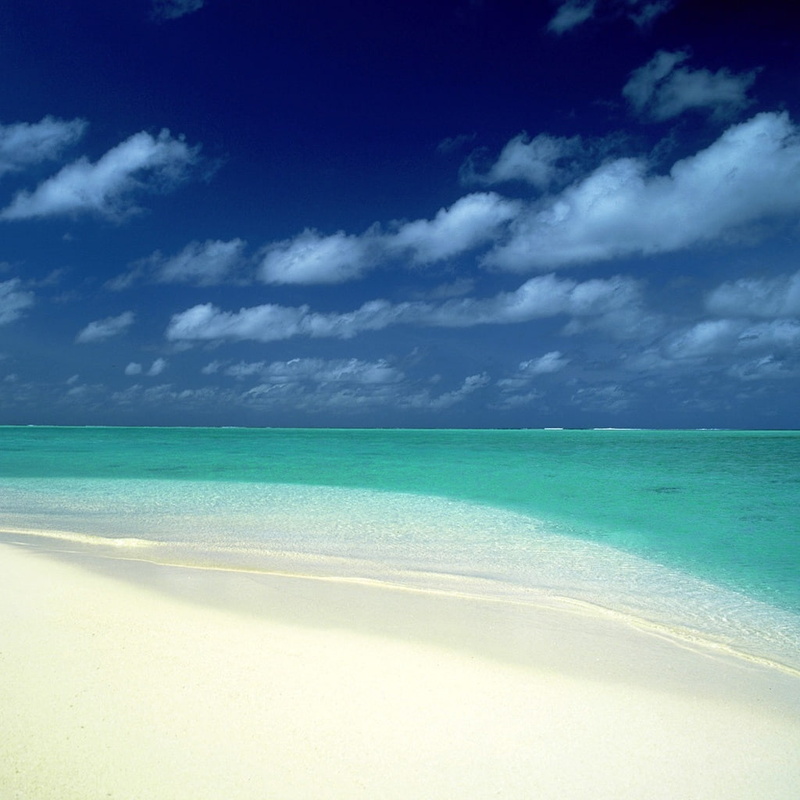 landscape, sand, nature, sea, sky, 480P, white, seawater, waves, beach, clouds