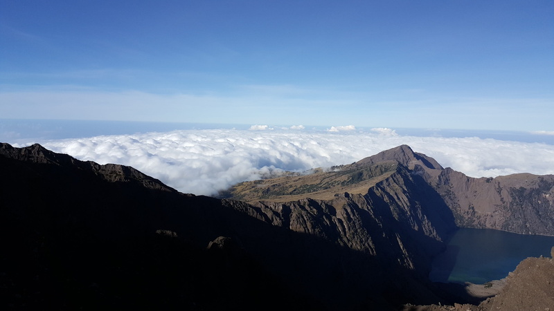 scenics - nature, environment, tracking, snowcapped mountain, mountain range, blue, indonesia, lombok, tranquility, mountain, cloud - sky, 2K, mountain peak