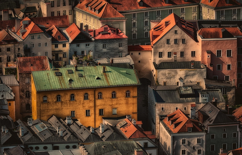 Cityscape, Passau, Aerial View, 1080P, bavaria, Germany