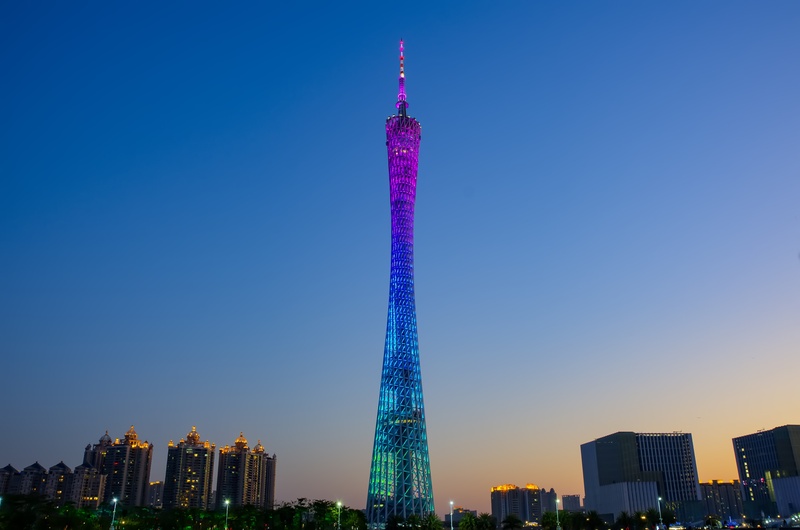 illuminated, blue, travel, architecture, purple, sky, modern, cityscape, landscape, china, building exterior, structural, evening, no people, tourism, modern architecture