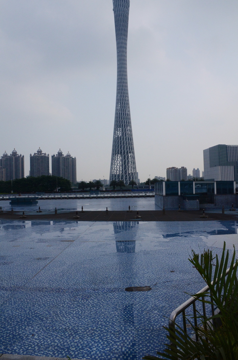 office building exterior, built structure, tower, nature, water, building, outdoors, sky, architecture, canton, city, modern, skyscraper, tourism, travel