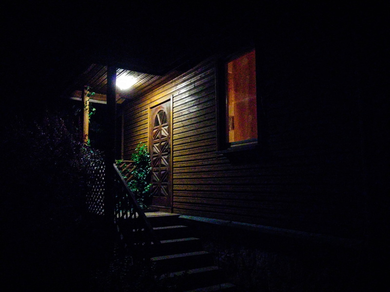shadow, nature, residential district, the door, wooden, outdoors, veranda, light, city, shutter, illuminated, brick, street, architecture, night, staircase