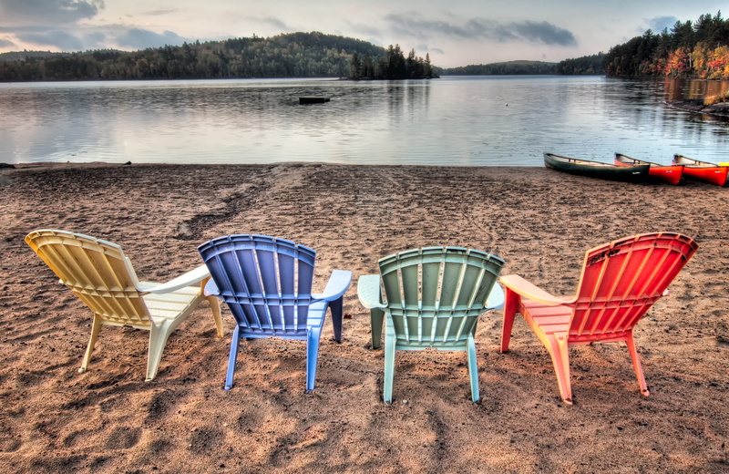 empty, relax, landscapes, hdr, madawaska, canada, idyllic, 202 spectacle lake rd, holiday, land, plastic, beach, tranquility, patio chairs, 2K, scenics - nature