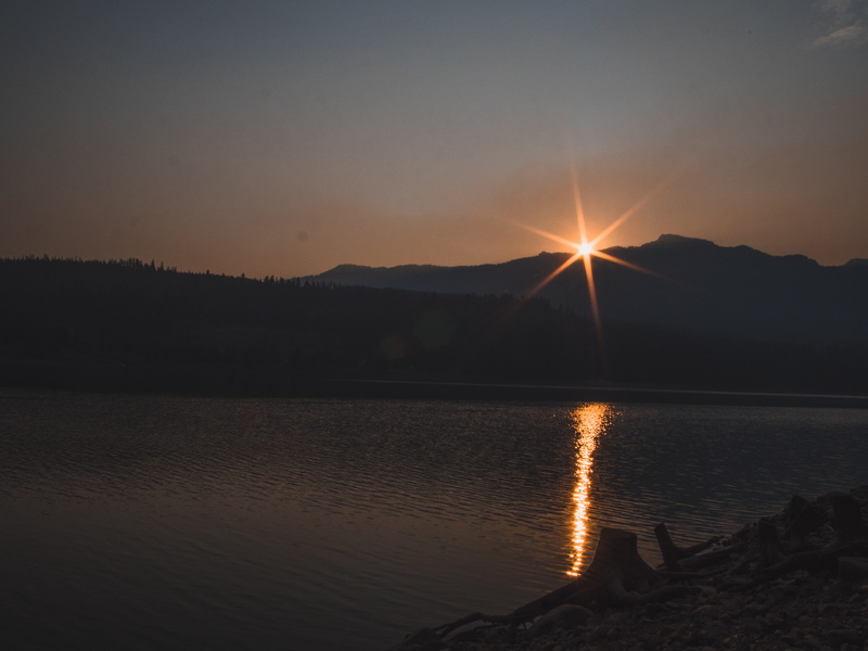 mountain, no people, nature, tranquil scene, water, lens flare, reflection, silhouette, summer, scenics - nature, bozeman, landscape, sunlight, beauty in nature