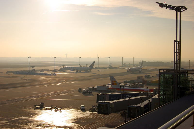 airport runway, sunlight, nature, transportation, architecture, evening sun, air traffic, no people, sun, 2K, industry, outdoors, machinery, frankfurt