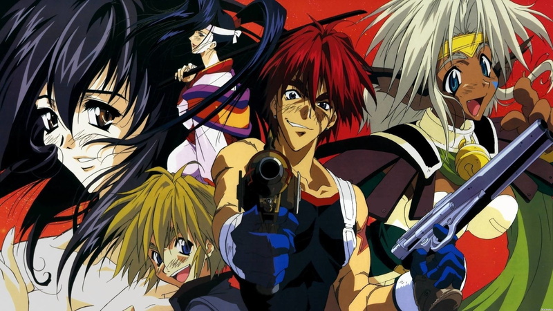 Jim Hawking, Melfina (Outlaw Star), Aisha Clan-Clan, Gene Starwind, Anime, 1080P, Suzuka (Outlaw Star), Outlaw Star
