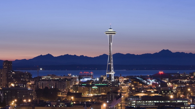 720P, landscape, city, Seattle