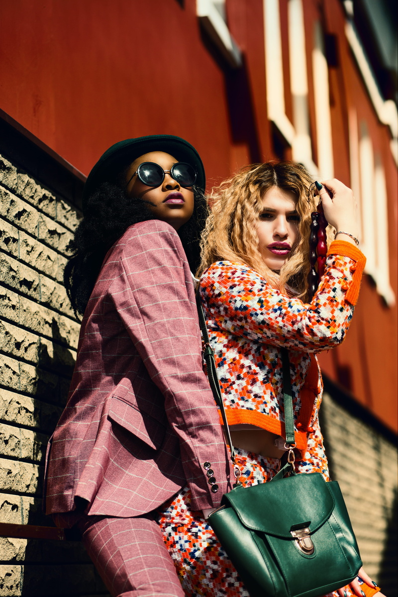 togetherness, leisure activity, pose, built structure, together, women, fashion, young women, 5K, street, real people, girls, friendship, photo, young adult