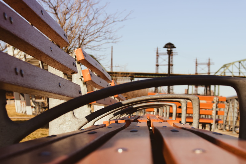 outdoors, clear sky, outdoorchallenge, nature, urban, daylight, sky, city, building exterior, bare tree, benches, mode of transportation, car, day, travel