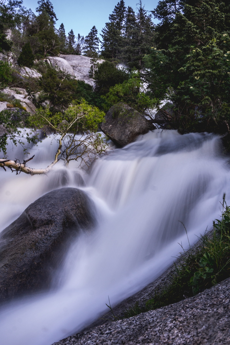 non-urban scene, falling water, outdoors, no people, stream, tree, mountain, blurred motion, land, plant, flowing, day, scenics - nature, hike, long exposure