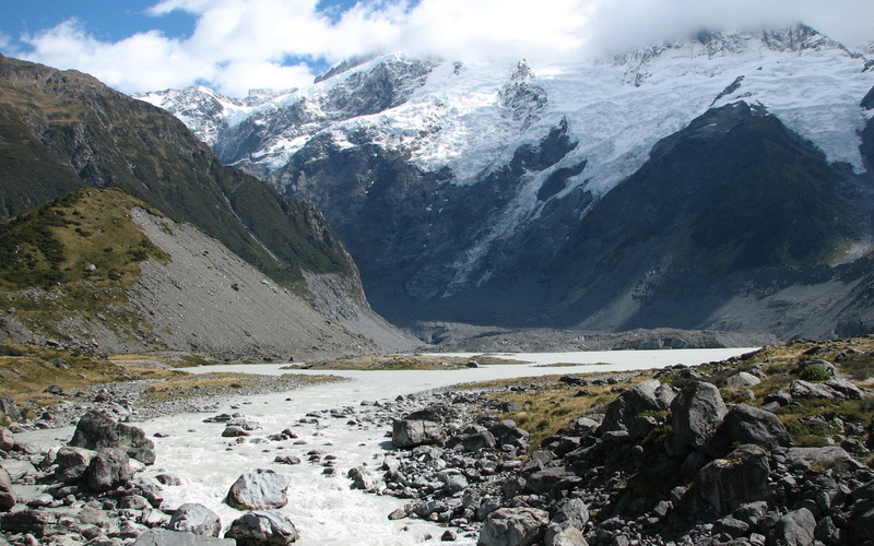 1080P, glacier, runoff