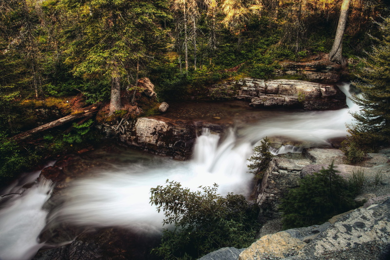 mountain, waterfalls, motion, time, waterfall, bark, tree, beauty in nature, purity, rainforest, solid, glacier, outdoors, rock - object, nature, 5K, rock