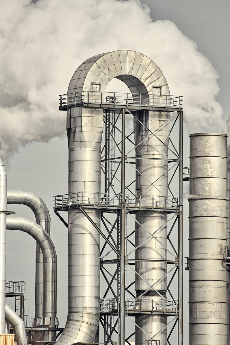 metal, architecture, factory, fuel and power generation, air pollution, swiss krono wittstock dosse, outdoors, built structure, day, pipe - tube, cloud - sky