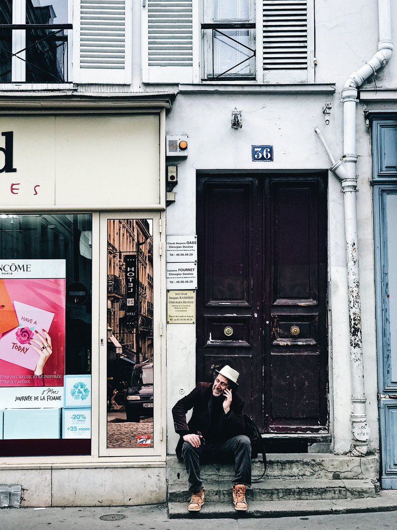 doorway, outdoors, pose, men, smartphone, male, street, cultures, model, fun, urban Scene, man, calling, 4K, sat, outside, store, old, city, home, city Life