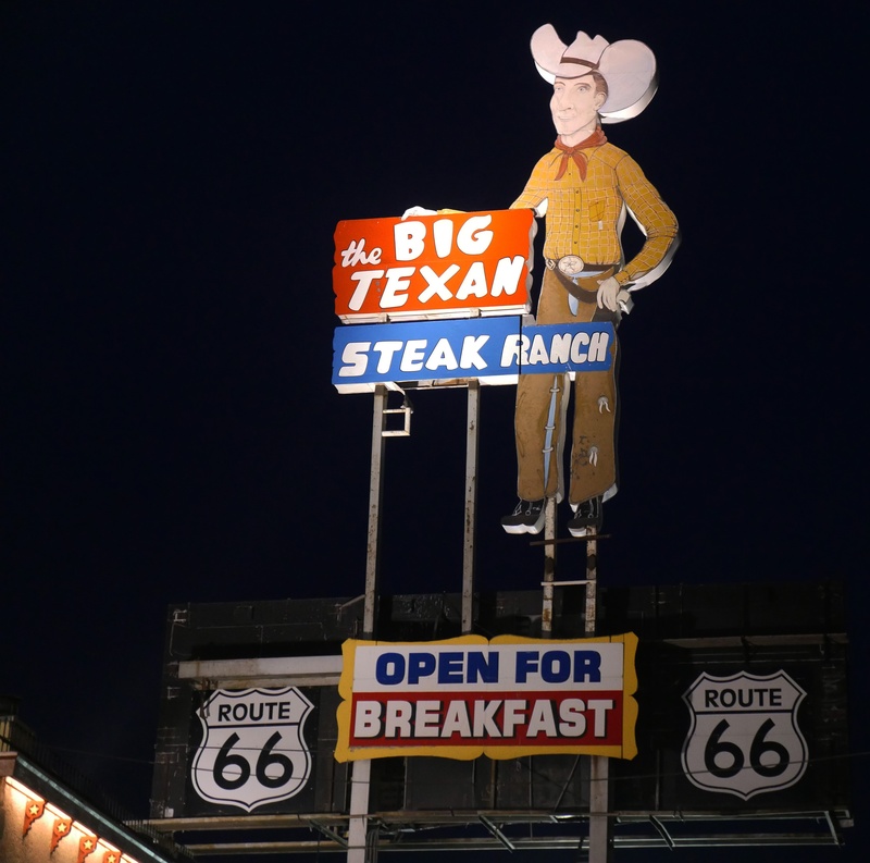 stop, truck, 2K, steakhouse, night, nature, big, texan, drive, route 66, number, communication, sky, nighttime, text, route, texas, representation, eat