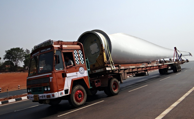 india, sky, nature, transportation, haul, brown, oil industry, business, mode of transportation, carrier, wind turbine blade, gasoline, trailer, motor vehicle