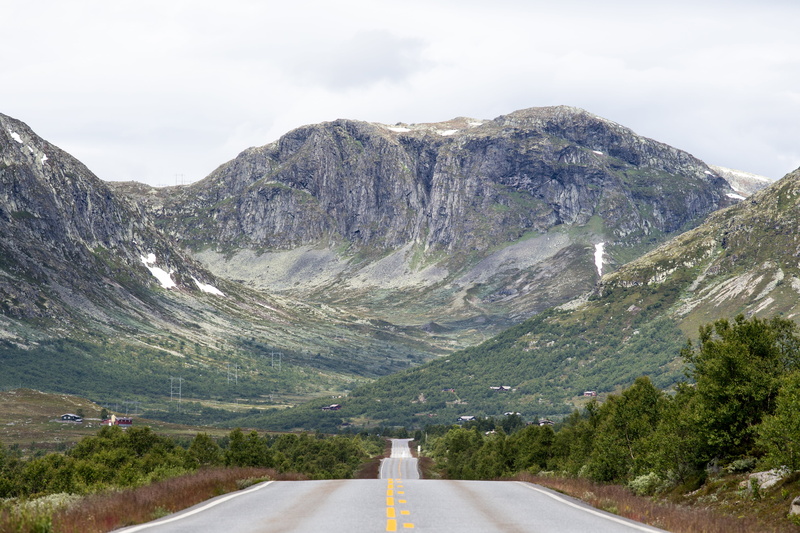 travel, green, tree, mountains, scenics, highway, the way forward, highland, sky, transportation, direction, trees, path, landscape, road, clouds, mountain