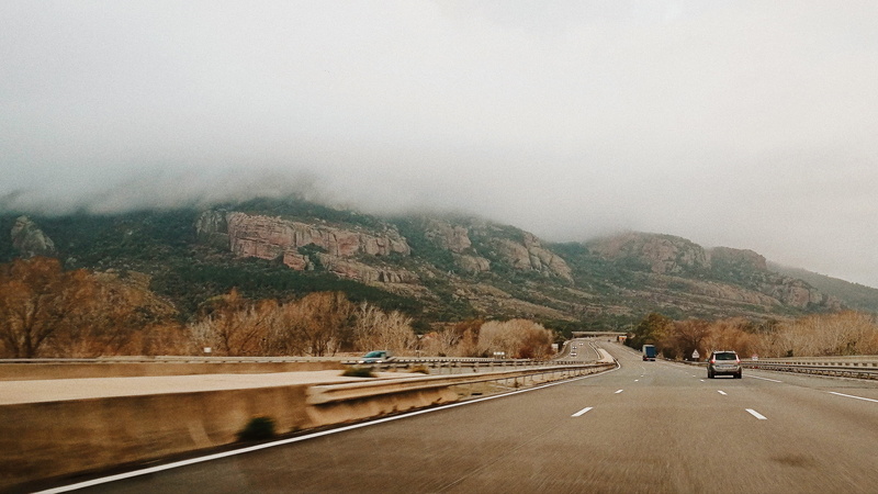 clouds, outdoors, no people, daytime, mode of transportation, car, 2K, scenics - nature, foggy, cloudy, asphalt, environment, landscape, france, near