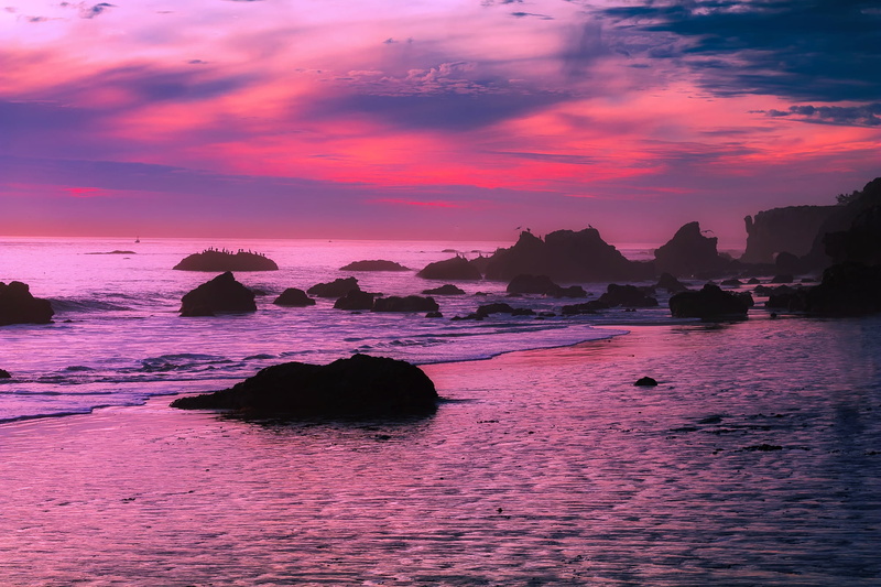 purple, tranquility, cloud - sky, reflections, rocky, water, nature, tourism, colorful, stones, sky, beautiful, reflection, boulders, dramatic sky, land