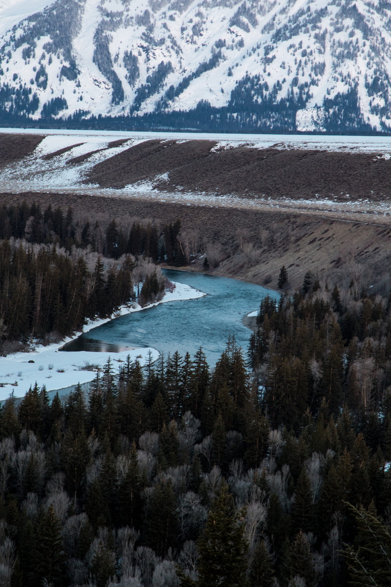wanderlust, snake river, landscape, cold temperature, snow, trees, aerial, alp, beauty in nature, wyoming, scenics - nature, adventure, outdoors, surrounded