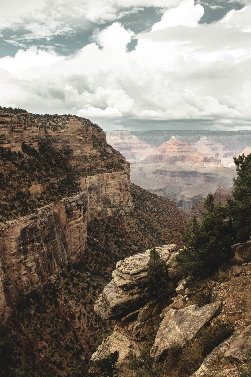 rock - Object, international Landmark, travel Destinations, vast, tourism, stone - Object, sunset, south Rim, natural Landmark, sky, cliff, mountain, cloud - Sky