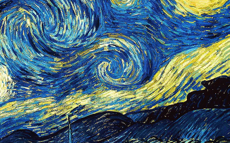 blue, design, night, vicent, natural pattern, starry, full frame, multi colored, van, pattern, art and craft, backgrounds, beauty in nature, textured, day