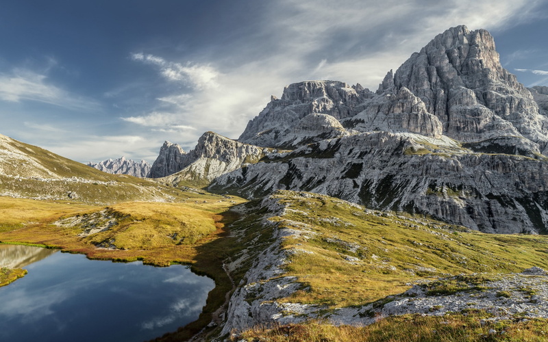outdoors, environment, tranquil scene, mountain range, rock - object, non-urban scene, idyllic, tranquility, hd, cloud - sky, formation, scenics - nature