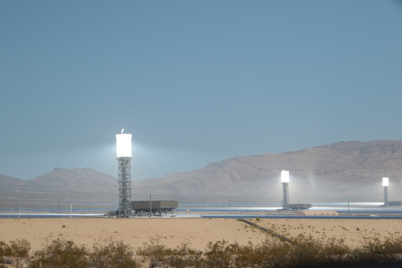 tower, land, desert, 4K, architecture, California, landscape, solar, outdoors, protection, no people, scenics - nature, industry, tranquility, beauty in nature